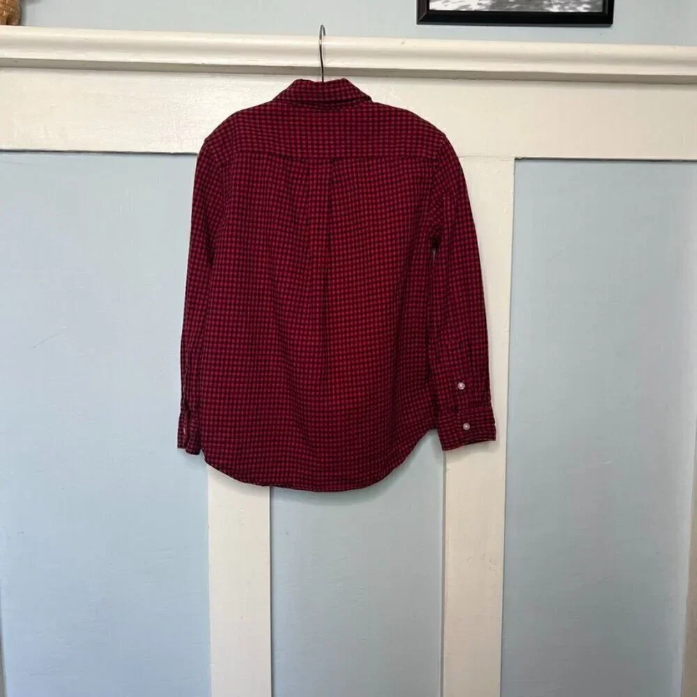 Ralph Lauren Black & Red Check Button Front Shirt Youth 6